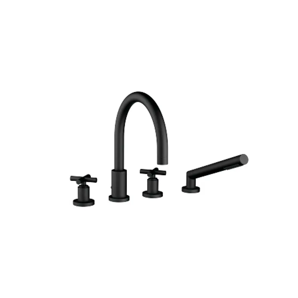Dornbracht-TARA.-Wannen-Vierlochbatterie-Ausladung 220mm-schwarz matt, 27512892-33 Galeriebild 1